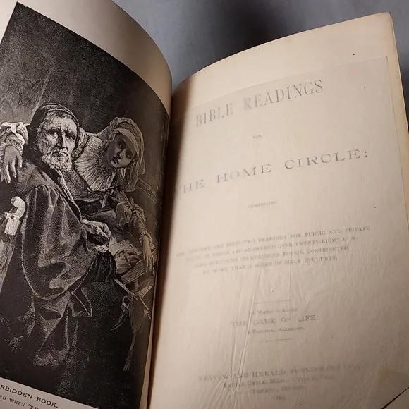Vintage 1889 Bible Readings For The Home Circle by Review and Herald Publishing